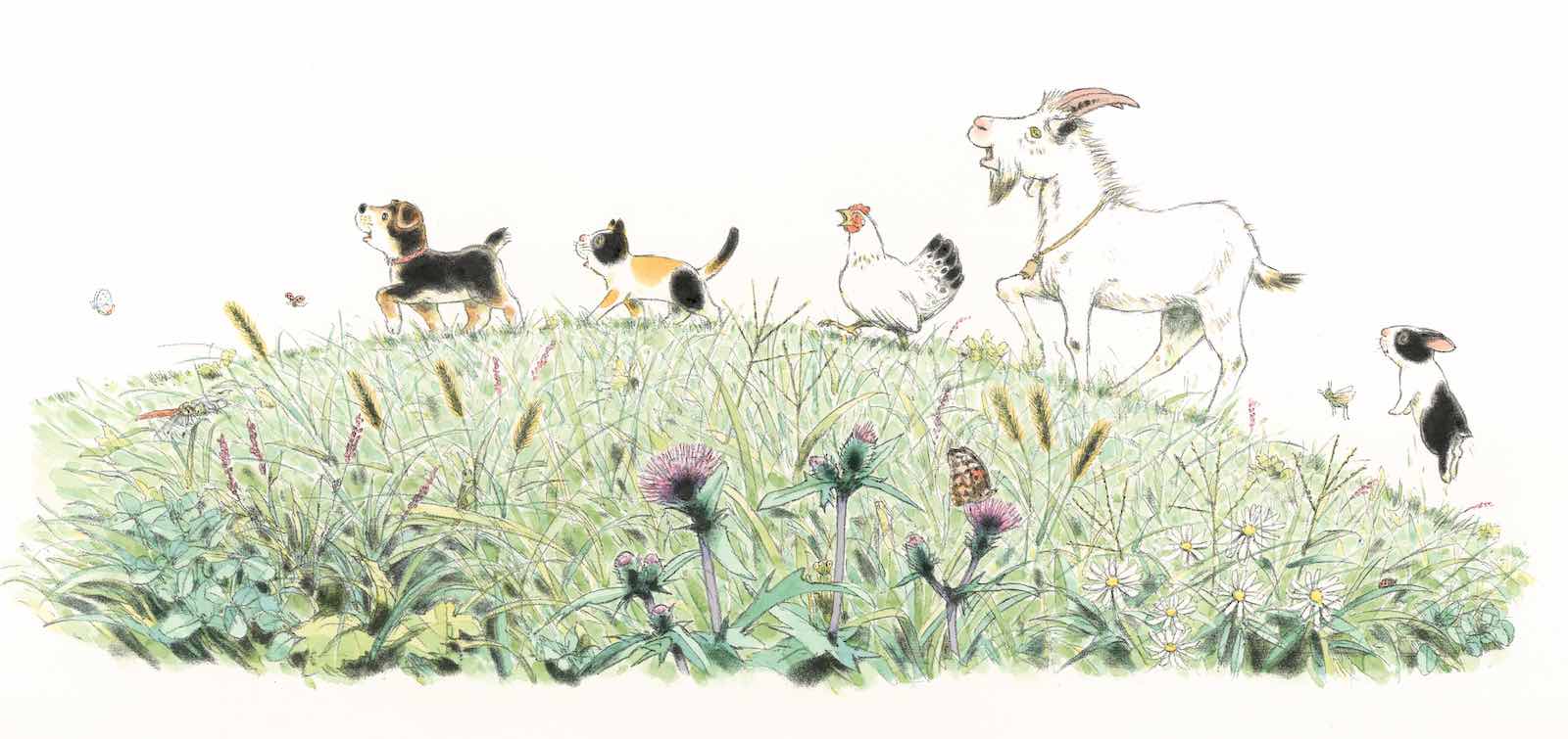 Kazuo Iwamura, Illustration for Where Are You Going? To See My Friend! by Eric Carle and Kazuo Iwamura