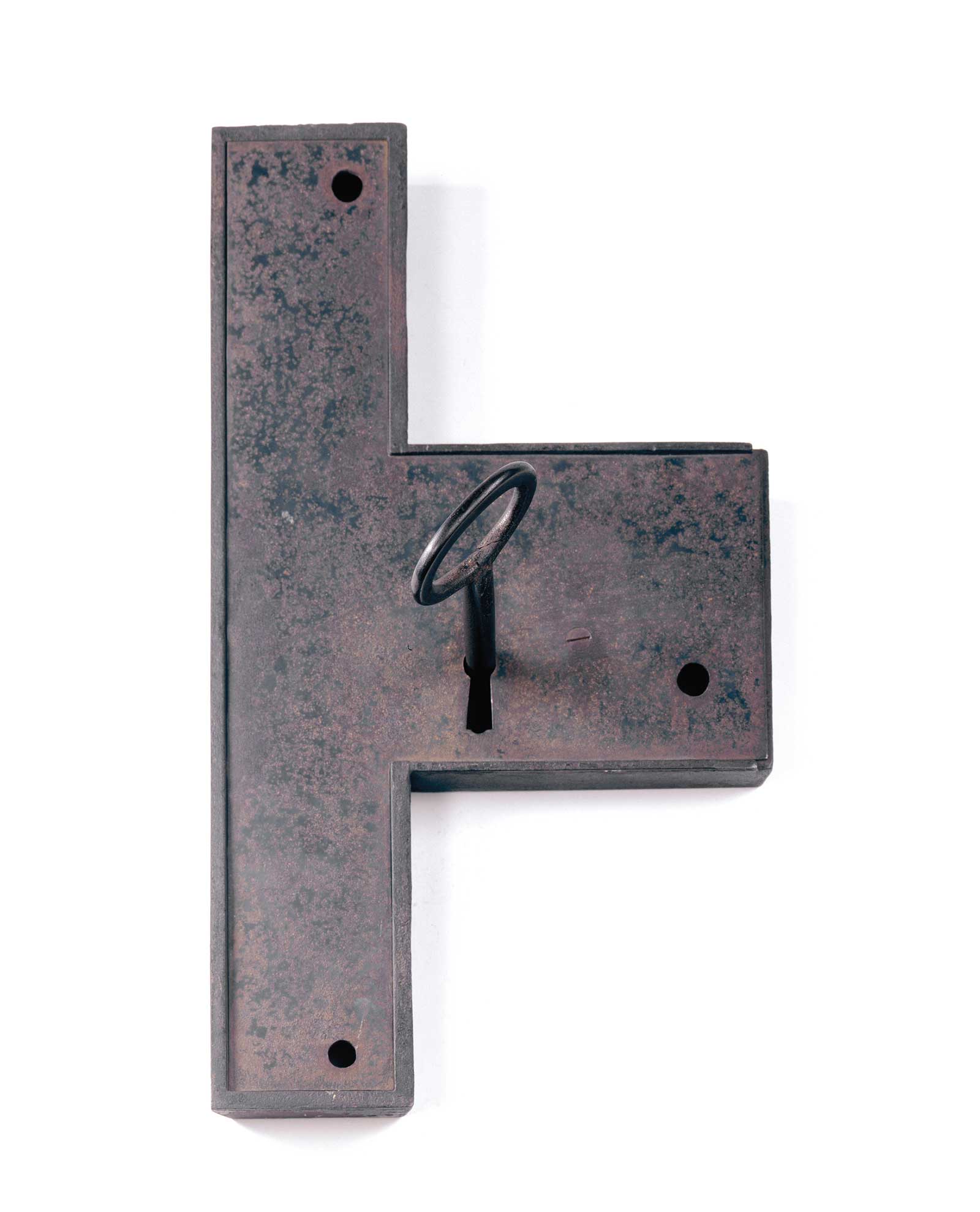 Steel lock and key from the cell where Thoreau spent a night in jail