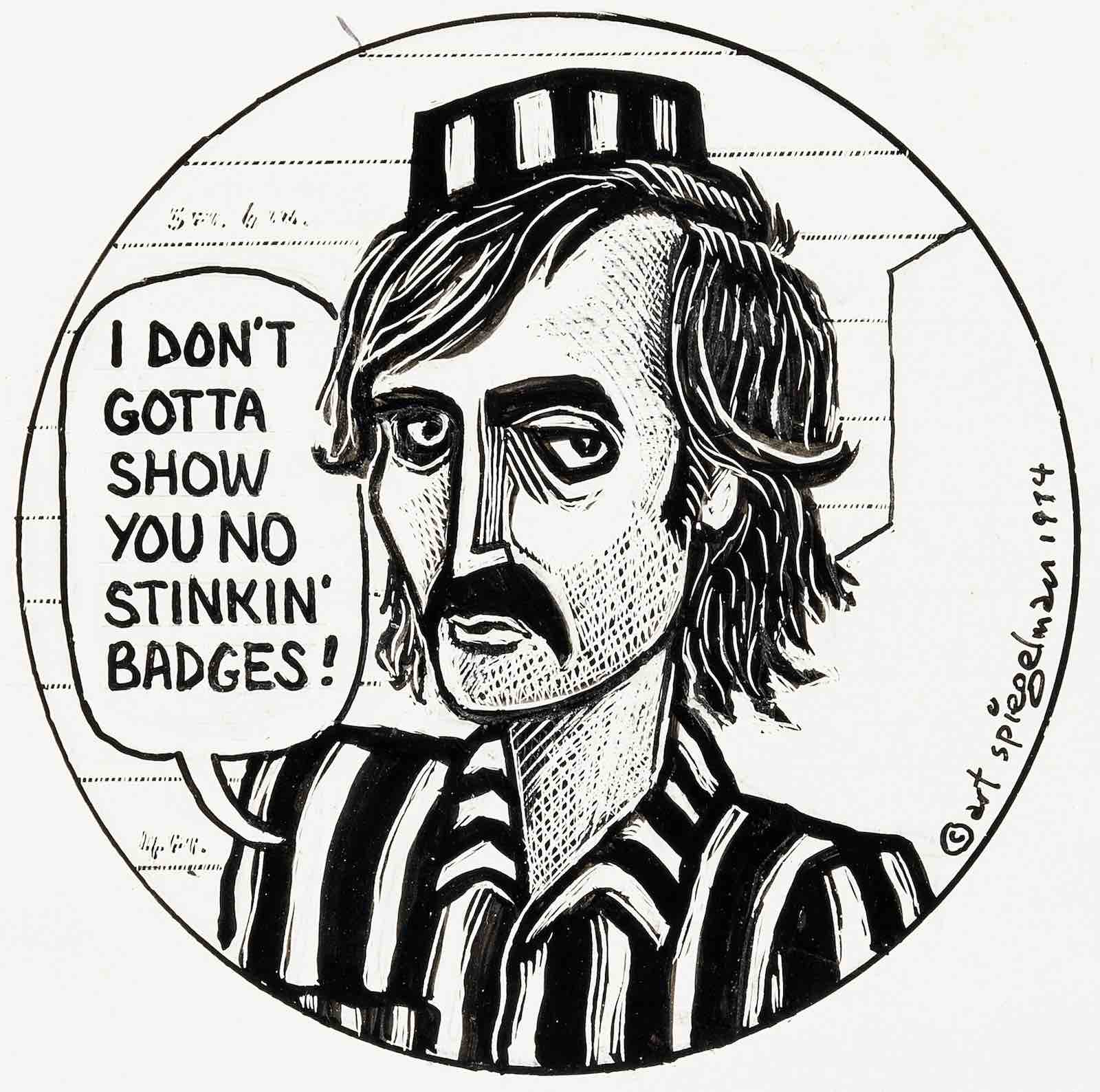 Art Spiegelman, Famous Cartoonist Series Buttons #45 Pinback Button