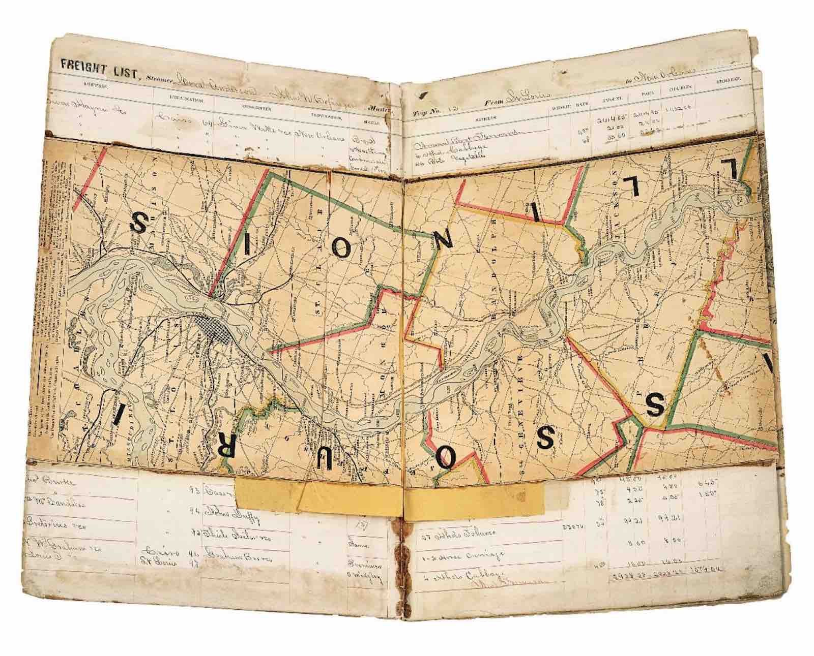 Lloyd’s Map of the Lower Mississippi River from St. Louis to the Gulf of Mexico. New York: J. T. Lloyd, 1863. From the Collection of Susan Jaffe Tane.