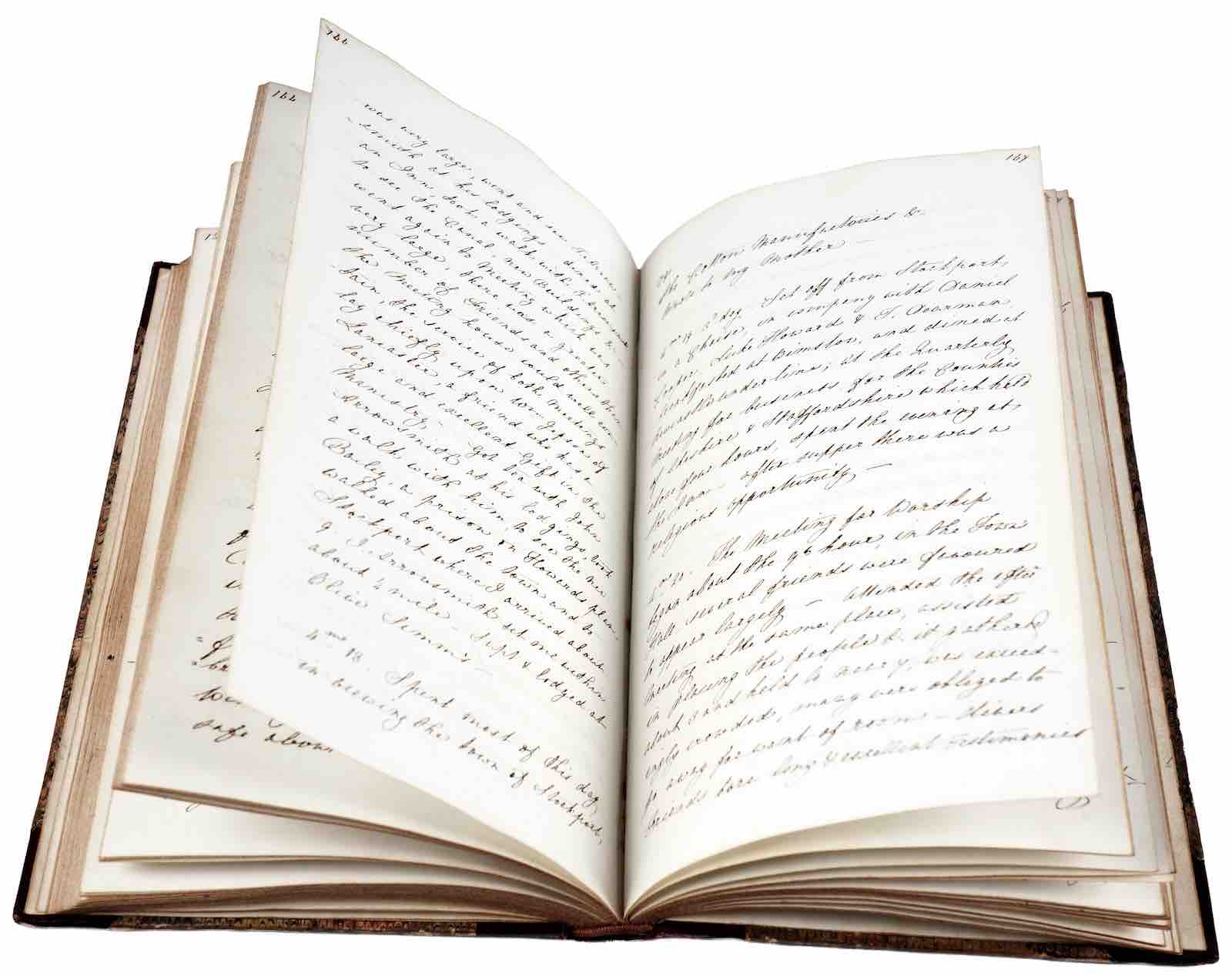 A manuscript book containing extracts from the memoranda of the Thomas Richardson