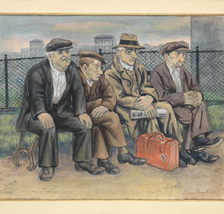 Ben Shahn, Men on a Bench