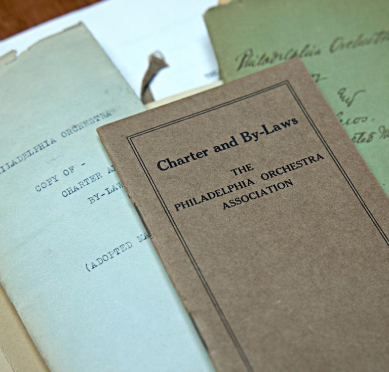 Early charter documents of The Philadelphia Orchestra Association