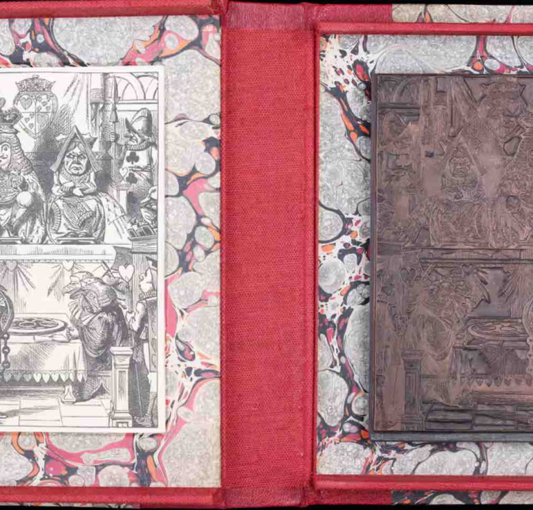 an electrotype for the frontispiece of Alice’s Adventures in Wonderland, People’s Edition (1887)