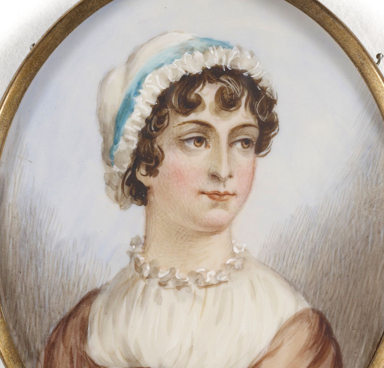 Anonymous, miniature portrait of Jane Austen, 19th century