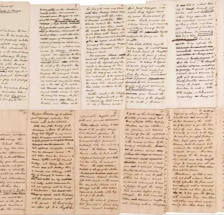 Washington Irving Handwritten Manuscript for "Legend of the House of Omeya"