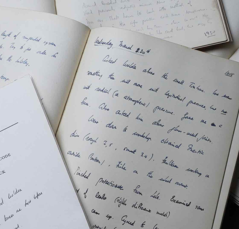 Pages from Francis Crick's diaries