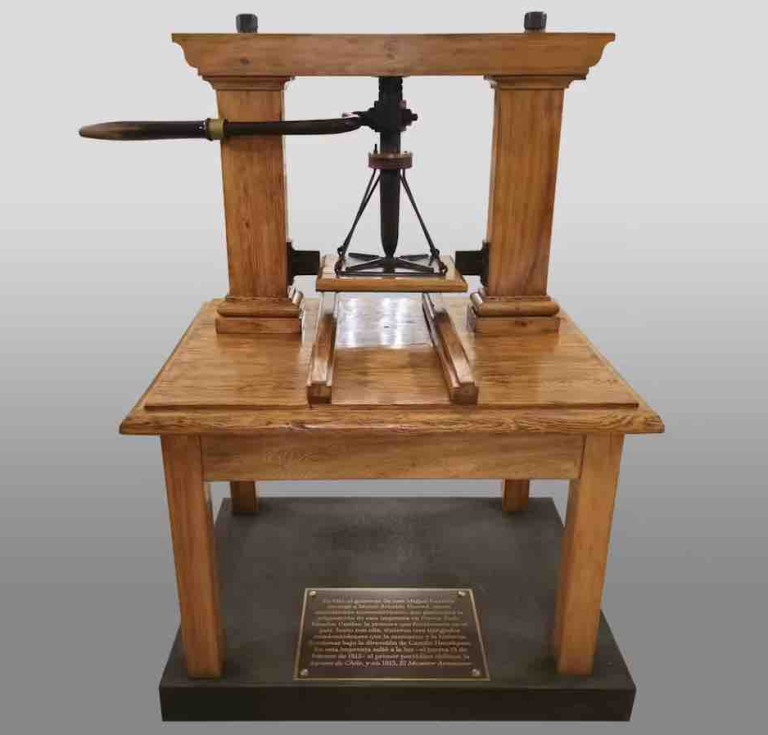 The printing press played an important role in Chile’s path to independence from Spain
